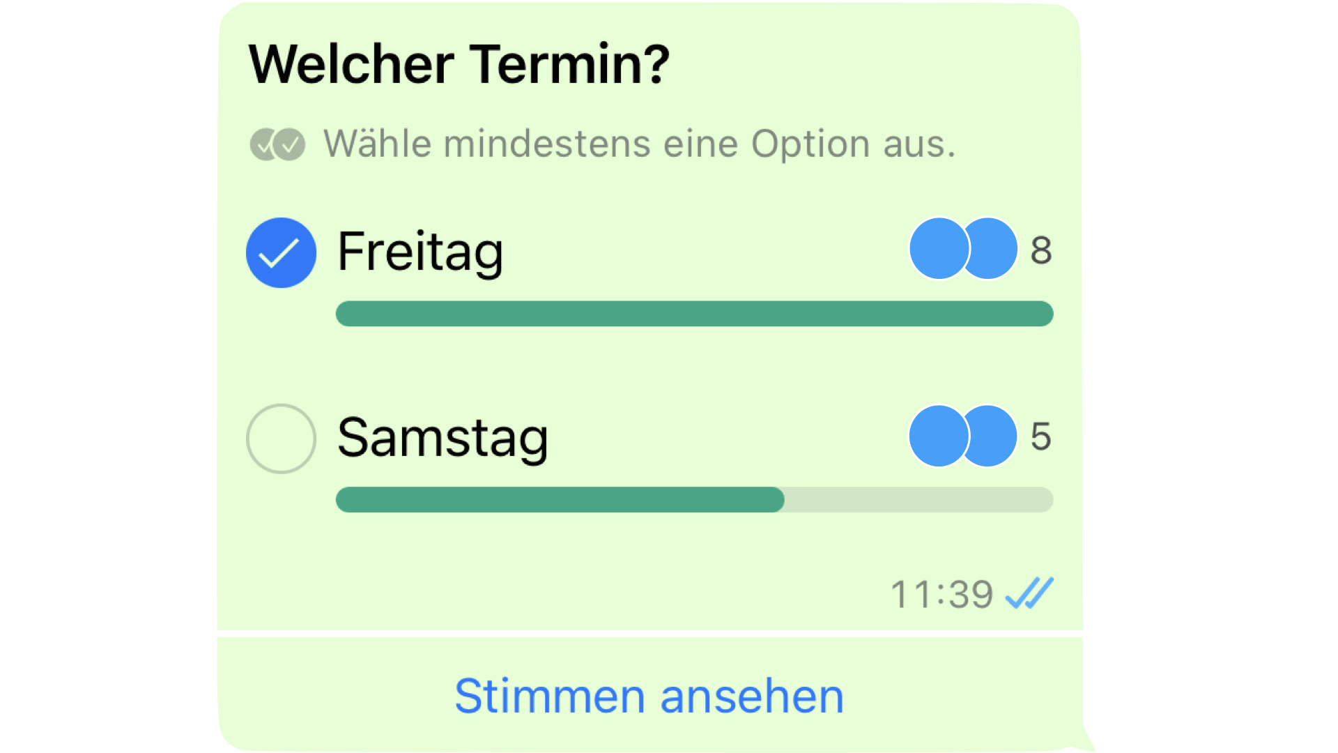 Umfrage Abstimmung Mit Whatsapp Erstellen Ios Android