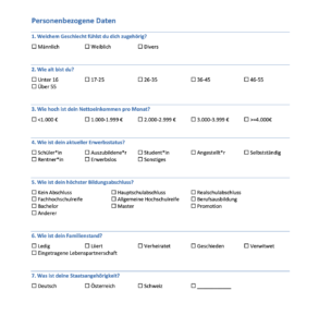 Muster, Vorlagen Für Fragebogen & Umfragen